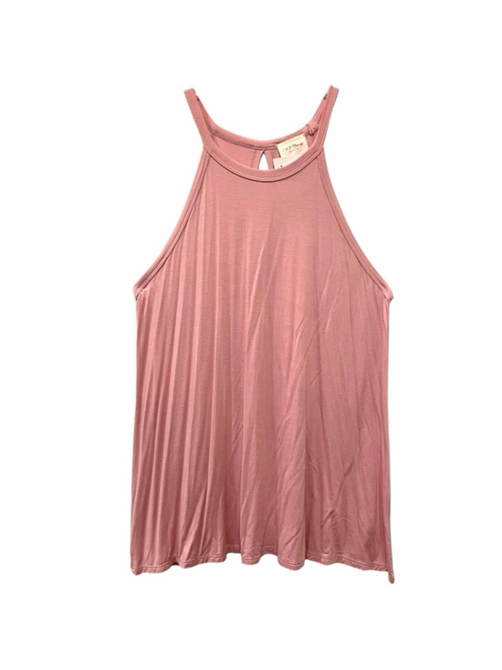 143 Story Tops - 143 Story by Line Up Women Medium Tank Top High Neck Flowy Keyhole Back Pink NEW